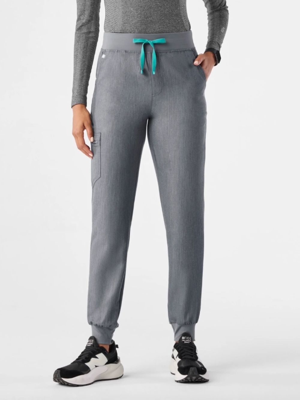 Figs Zamora High-Rise Jogger Scrub Pant, Graphite, XL